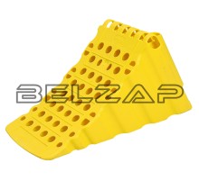 Упор противооткатный пластиковый 470х200х230мм желтый, PPL-70500129, PETROPLAST